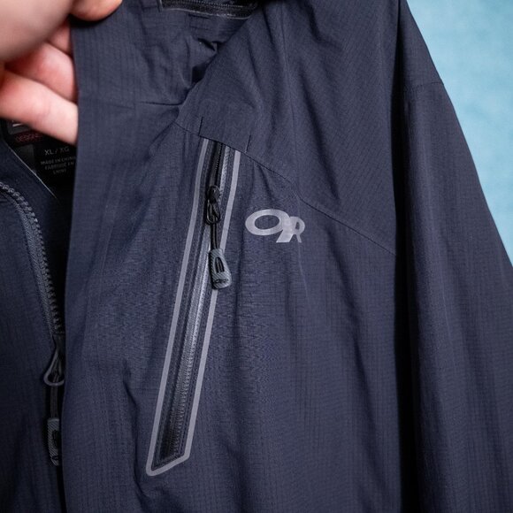 Outdoor Research Jacket Men’s XL Black Ventia Windbreaker Shell Waterproof - Picture 3 of 12